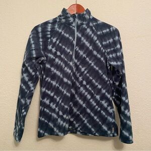 Eddie Bauer Cloudy Blue Tie-Dye Fleece Jacket